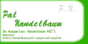 pal mandelbaum business card